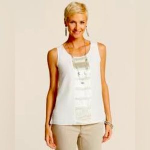 Chico’s NWT tank top-Decadent Trim Lielle